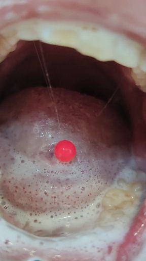 4K Tongue Mouth Uvula Face Toothbrushing Good Quality Image