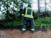 Firefighter pup - quick pressure release