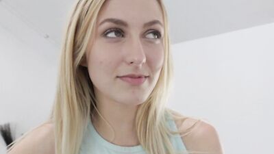 Busty Blonde Chick Gobbling Black Dick
