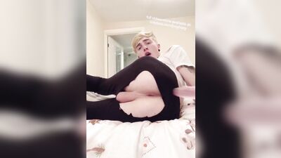 young fem twink breeds his hole and cums