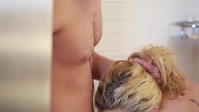 Curvy Jennique Adams gets wet and sloppy