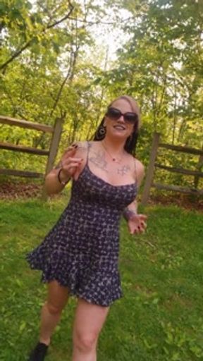 KandyxB enjoys a cigarette while out hiking