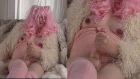 Redhead Transfur Bitch Jerks Much of Cum