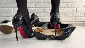 Wrecked Louboutin so Kate 120, high heels crush, wrecked high heels, stomping high heels, high heels crush, wrecked Louboutins, wrecked casadei, wrecked shoes