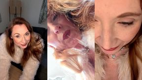 fur coat no panties cougar step-mom spit fetish blowjob