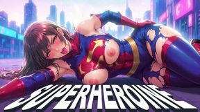 Superheroine Defeat & Submission - Erotic Domination & Villain Rooftop Fuck