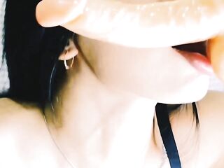 blow job on a thick dick that didn't fit in my throat