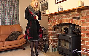 Auntjudys, lucinda does a striptease and masturbation