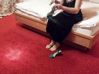 Golden-haired Aged Wife Enjoys Sex Half Clothed