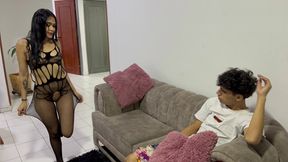 My little stepsister asks me for help with her underwear and I end up taking away that yummy panty that I love