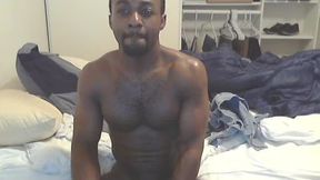 Hairy Black Guy with Nice Body and Long Cock