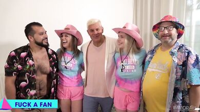 Teddy’s Dripping Mouth Teens Ride Big Boobs in FFM Three Way
