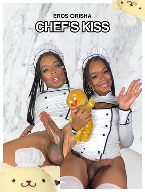 Hot Ebony TS Chef Eros Orisha Serves Her Meat