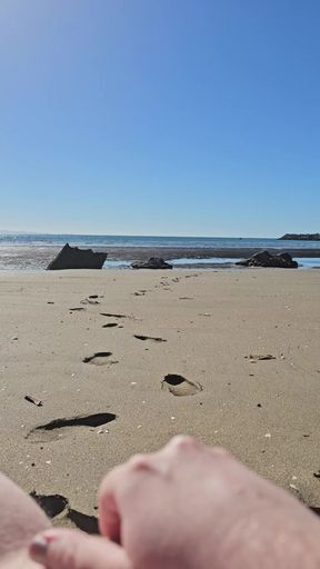 Masterbating on a public beach in New Zealand