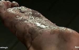 Pinned down by metal and hot waxed
