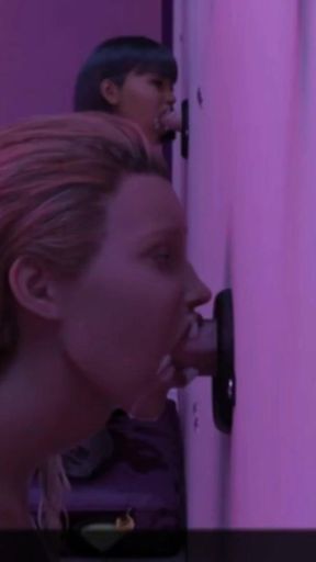Emotional moment from &quot;AWAM -  sexscene - Cock Sucking Marathon - wife suck strangers through gloryhole - kimmytoons&quot;