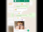 La puta de mi jefa me envia foto de sus tetas por WhatsApp