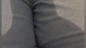 Soaking My Jeans in the Bathtub -- Making a Big Puddle Between My Thighs!