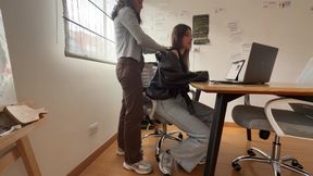 Lesbian Fetish Playing with Their Leather Jackets