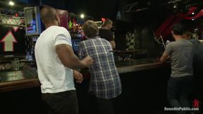 Sebastian Keys Gets His Ass Stretched and Pissed on in a Public Bar