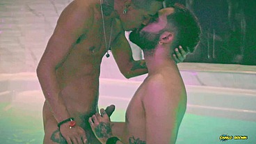 Mowgli Fucking Camilo Brown's Ass Bareback Filling His Mouth And Swapping The Cum In Hot Kiss