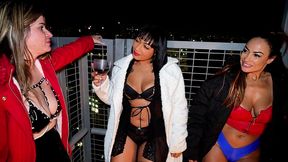 3 slutty milfs and 2 big cocks join in an animated orgy