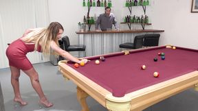 Gabbie Carter is a pool shark that is looking for some dick