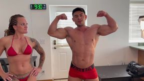 wrestling orgasm challenge- taperedphysique and miguel fit