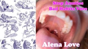 Alena Step Aunties Bad Habits Vore- 4" Man, Belly Sounds[HD]