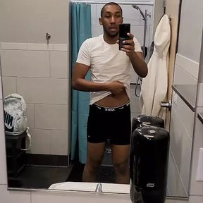 Miguel Brown Stripping Naked at the gym