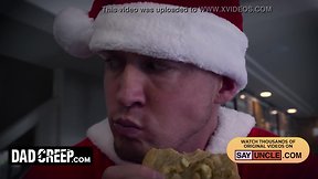 Kinky Christmas Elf: Teen Stepson Gets Hard Big Dick!