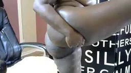 Bbw Ebony Babe Showing Ass and Fingering