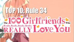 TOP 10: Las novias con m&aacute_s RULE 34 del anime de las 100 NOVIAS