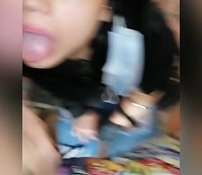 Latina Petite Blowjob in Public!