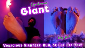 Voracious Giantess: Run, or I'll Eat You!