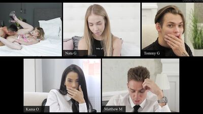 Cutie Angelique Lapiedra gets her pussy fingered and eat by old professor during lesson