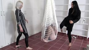 Kicking toy for the Sadist Ladies!