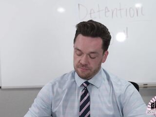 Bad hotty gets punished by hawt teacher