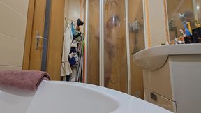 My Friend Let Me Take a Shower at Her Bathroom. She Has No Idea That I'm Filming Myself Doing It.