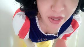 the beautiful Snow White is really too rude and speaks vulgar