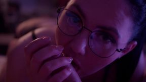 Naughty wench pegging her guy'_s and gets cumshot.