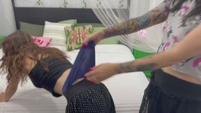 Luna and Mia Wedgie Fight