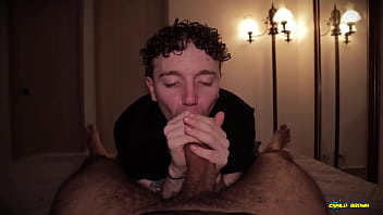POV Twink Blowjob Cum Eating Nico Mucci Sucking Sweaty Daddy Camilo Brown&#039_s Big Uncut Cock