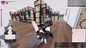 【プレイ動画013】デカ〇ンサキュバスコスプレで、服屋でショッピング！秘密のエクスポーズ バレないように露出するマナカさん