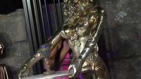 brunettes with big boobs, aletta ocean and amanda bleack, dressed in costumes, get in on...