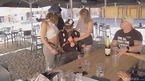 3 Sexy Slim Spanish Babes Got Gangbanged In Turns By 3 Horny Dudes