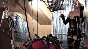 Femdom MILF torments sub with sex toy in BDSM session