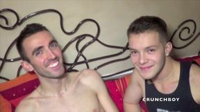 First experience for straight boy sucking cock