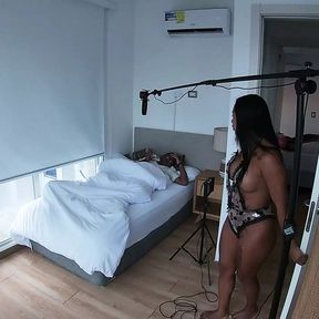 Behind the scenes. My Step mom wakes me up with an amazing blowjob.