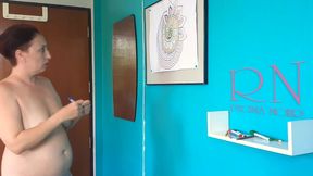 Indian nudist painting Indian pattern - Mandala. Relax music. Naked art workshop full video